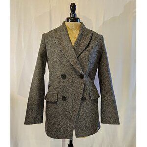 Maje Grey/Brown/Black Wool Blazer, EU 36, Excellent Used Condition